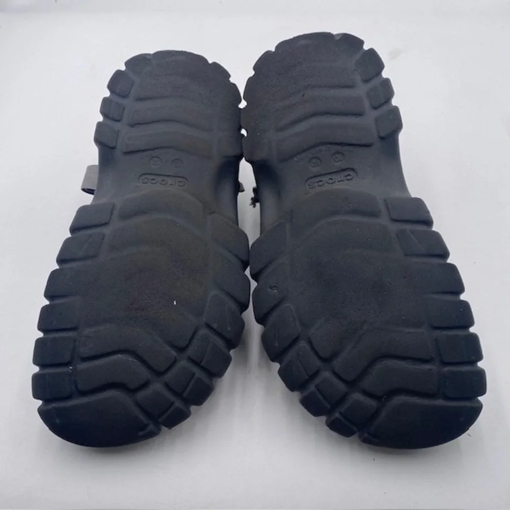 Crocs Classic All-Terrain Clog Sandals Mens 10 Women 12 Black Rugged Hiking Gorp